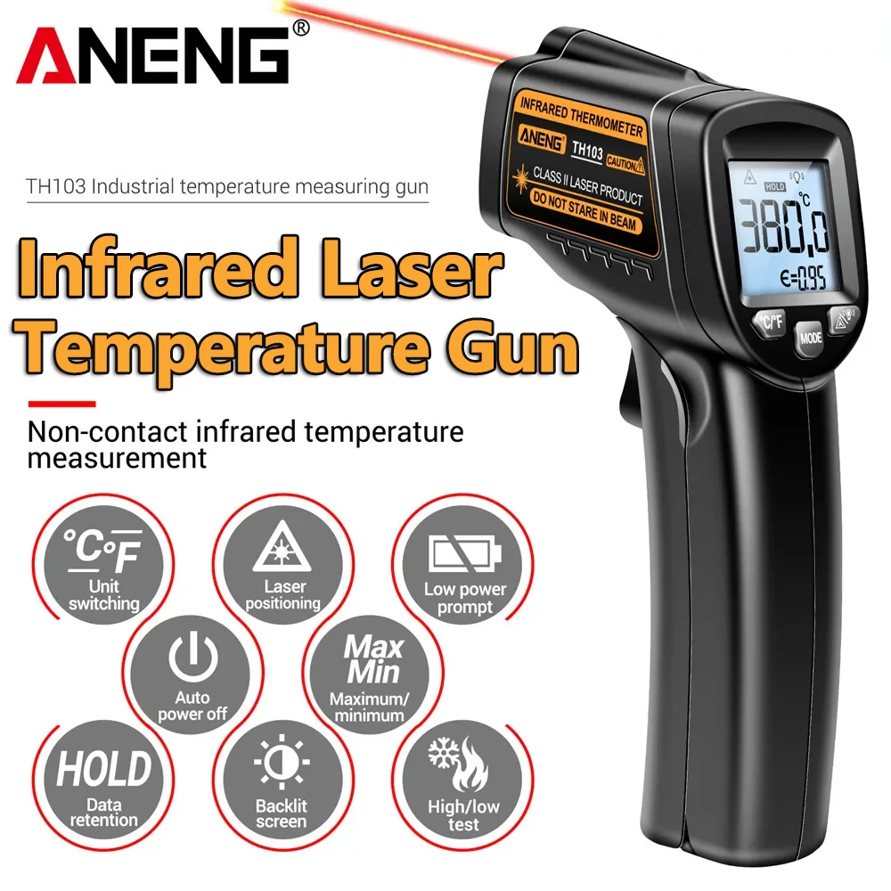 Industrial Laser Temperature Gun - Pistola de Temperatura Láser Infrarroja -20