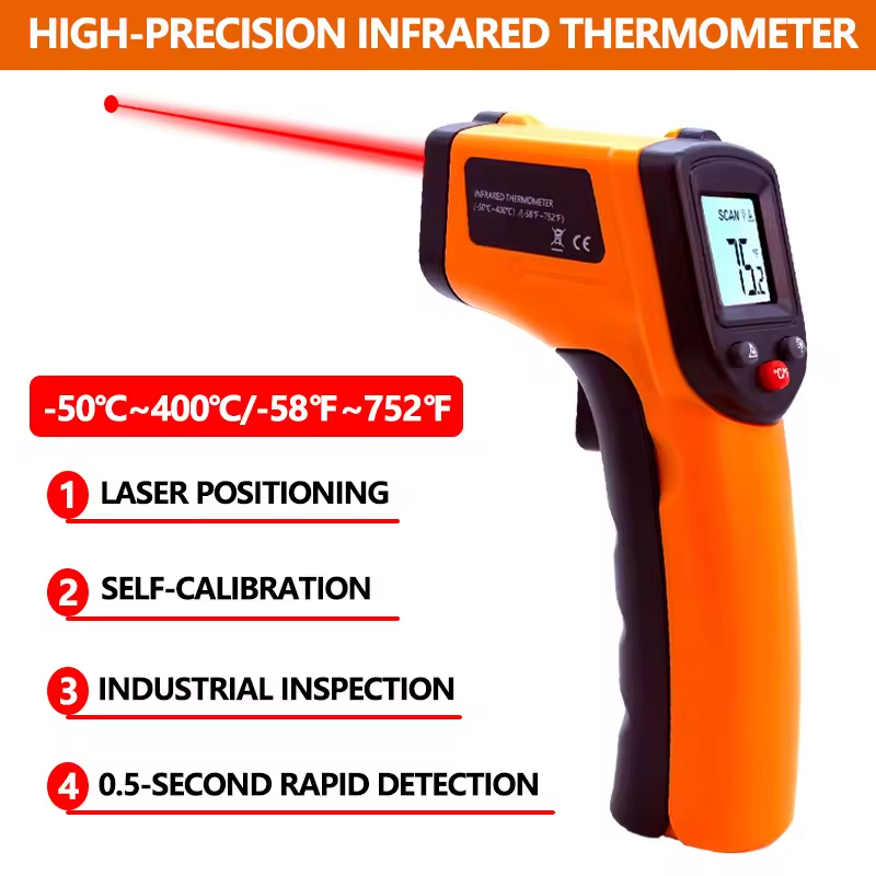 Industrial Laser Temperature Gun - Termómetro Infrarrojo de Mano, Pistola de