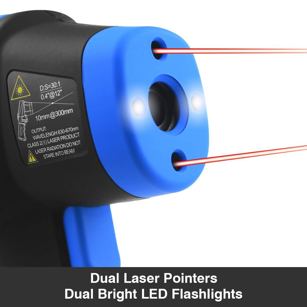 Termómetro láser de alta tempe - Industrial Laser Temperature Gun reseña y precio