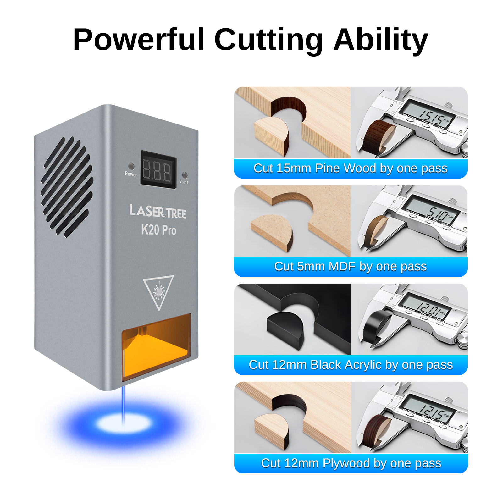 Árbol láser 10W 20W 30W 40W ca - Industrial Laser Engraver reseña y precio