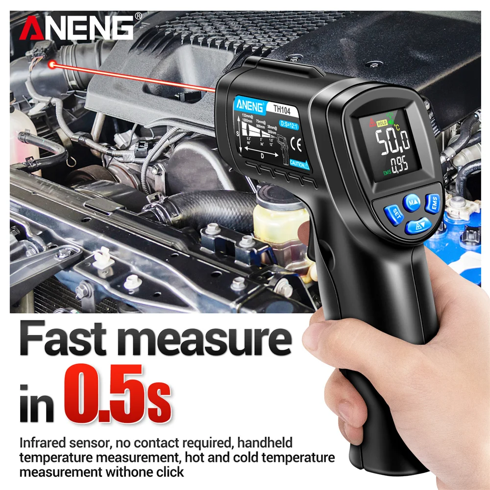 ANENG -50~550 ℃   Termómetro i - Industrial Laser Temperature Gun reseña y precio