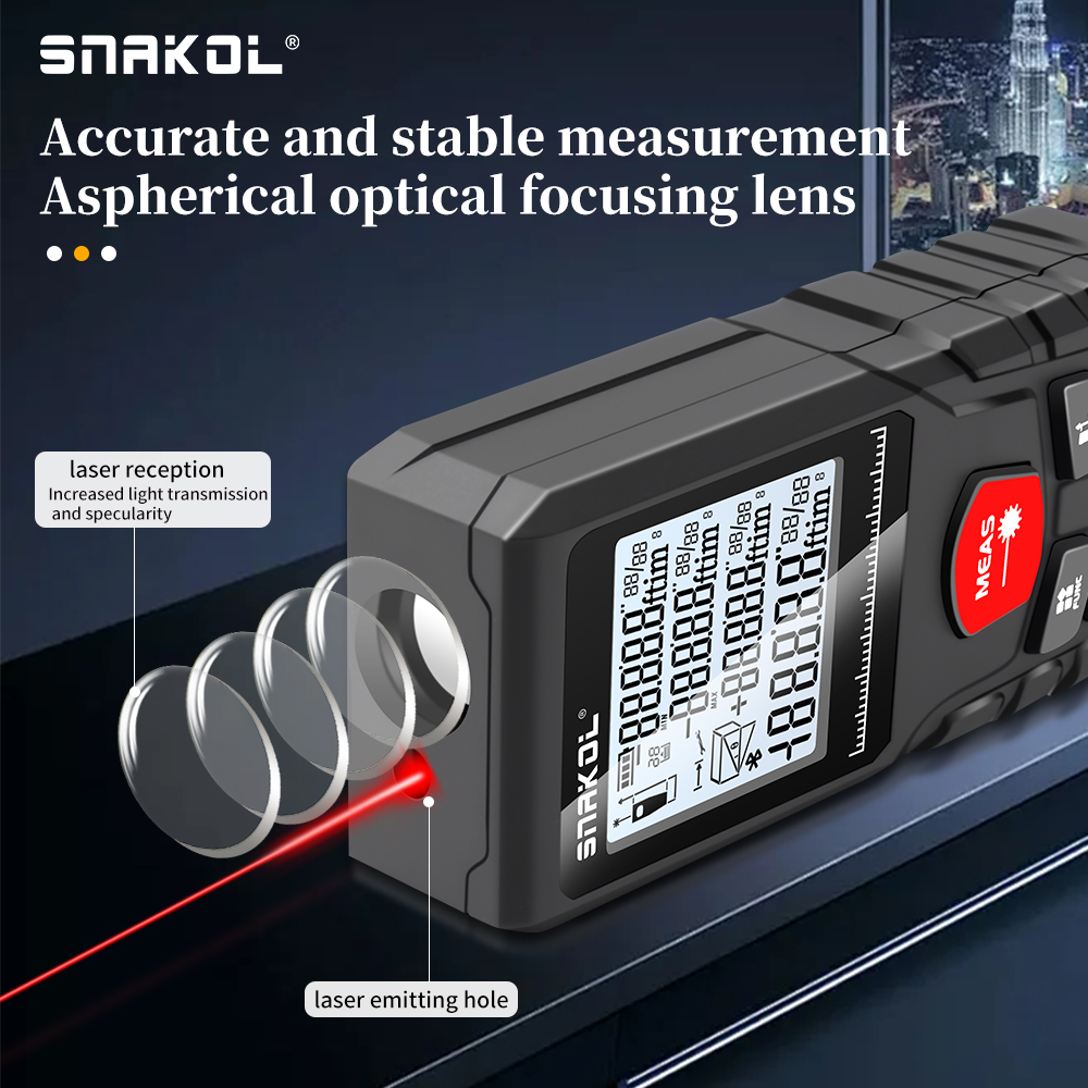 Snakol distancia láser 50M/100 - Industrial Laser Rangefinder reseña y precio