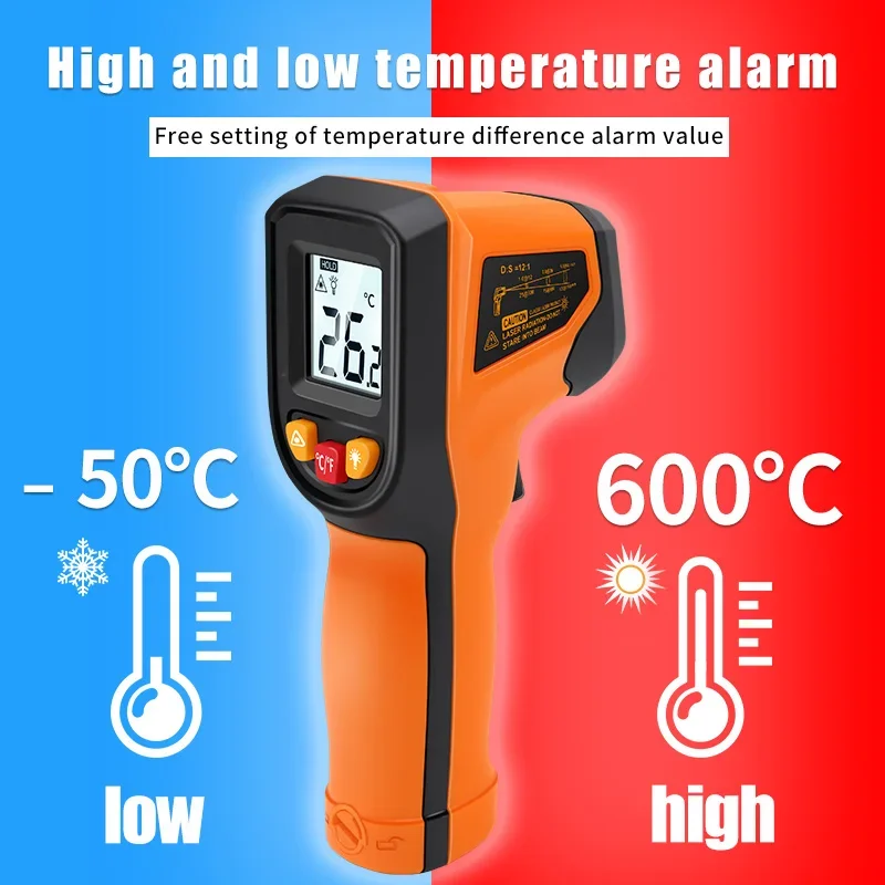 Termómetro infrarrojo digital  - Industrial Laser Temperature Gun reseña y precio