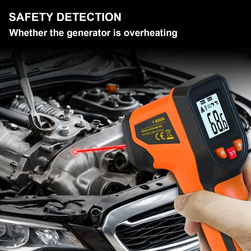 Termómetro Infrarrojo T600 T60 - Industrial Laser Temperature Gun reseña y precio