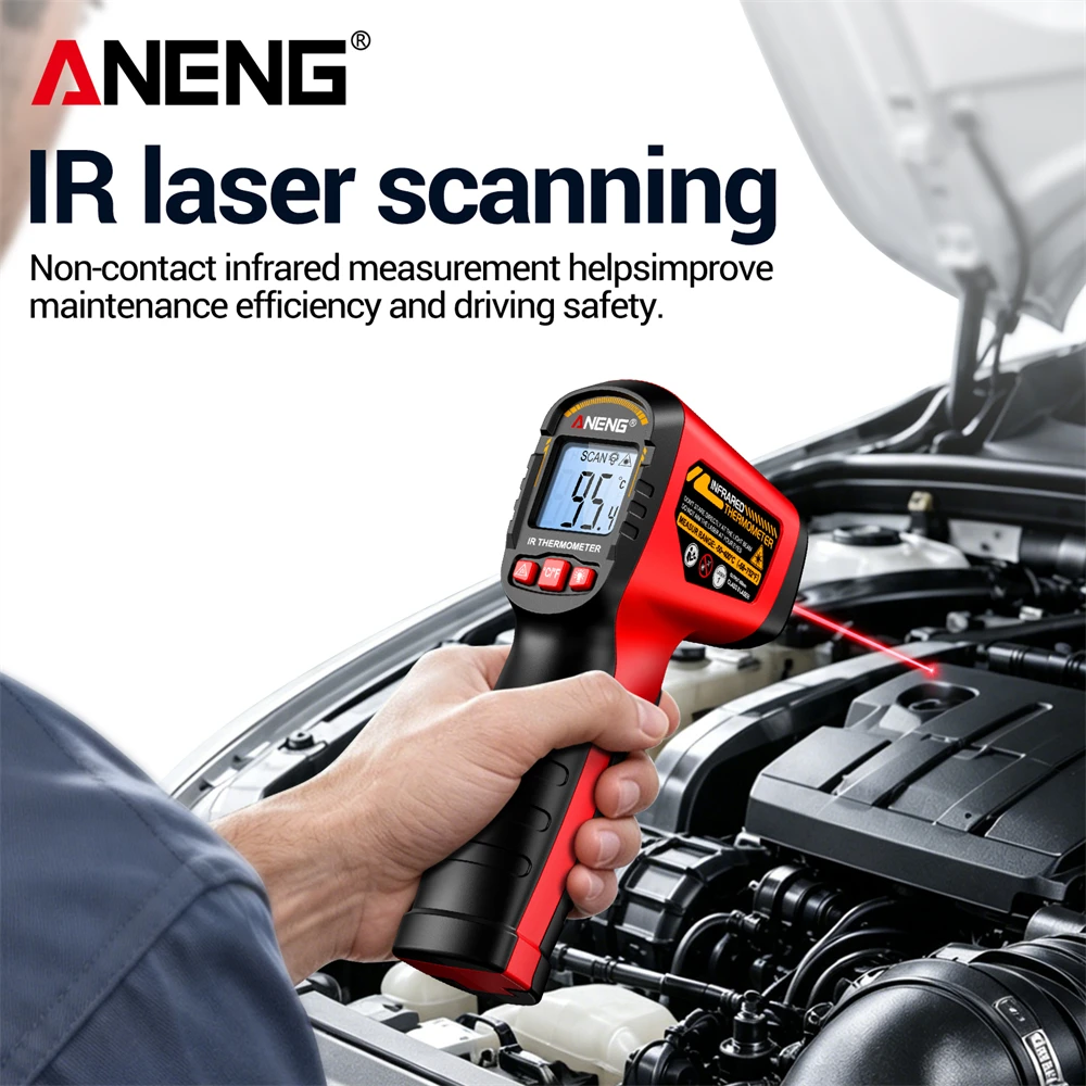 ANENG TH204 Termómetro infrarr - Industrial Laser Temperature Gun reseña y precio