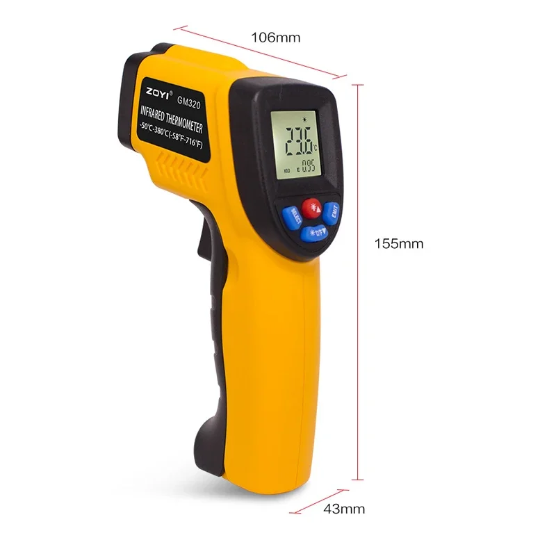 Termómetro Infrarrojo Portátil - Industrial Laser Temperature Gun reseña y precio